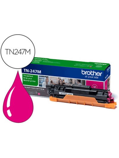 Toner brother tn247m dcp-l3510cdw / hl-l3270cdw / mfc-l3710cw magenta 2300 paginas