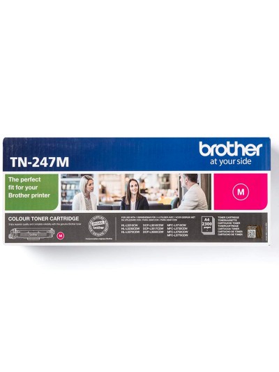 Toner brother tn247m dcp-l3510cdw / hl-l3270cdw / mfc-l3710cw magenta 2300 paginas