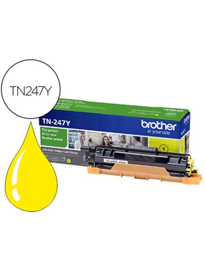 Toner brother tn247y dcp-l3510cdw / hl-l3270cdw / mfc-l3710cw amarillo 2300 paginas
