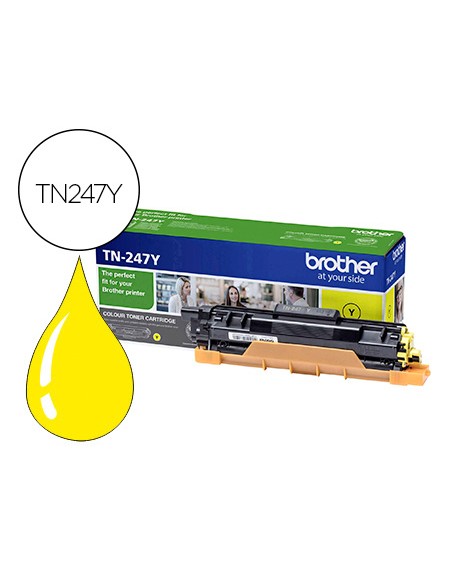 Toner brother tn247y dcp-l3510cdw / hl-l3270cdw / mfc-l3710cw amarillo 2300 paginas