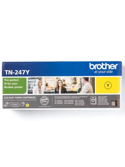 Toner brother tn247y dcp-l3510cdw / hl-l3270cdw / mfc-l3710cw amarillo 2300 paginas