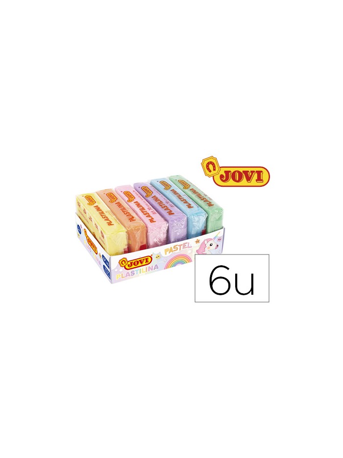 Plastilina jovi 70 tamaño pequeño caja de 6 unidades colores pastel surtidos 50g Plastilina jovi 70 tamaño pequeño caja de 6 unidades colores pastel surtidos 50g