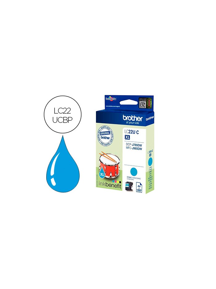 Ink-jet brother lc22ucbp xl dcp-j785dw / dcp-j785dwxl / mfc-j985dw / mfc-j985dw cian 1.200 pag Ink-jet brother lc22ucbp xl dcp-j785dw / dcp-j785dwxl / mfc-j985dw / mfc-j985dw cian 1.200 pag