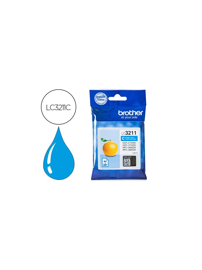 Ink-jet brother lc3211c dcp-j572 / dcp-j772 / dcp-j774 / mfc-j890 / mfc-j895 cian 200 pag Ink-jet brother lc3211c dcp-j572 / dcp-j772 / dcp-j774 / mfc-j890 / mfc-j895 cian 200 pag