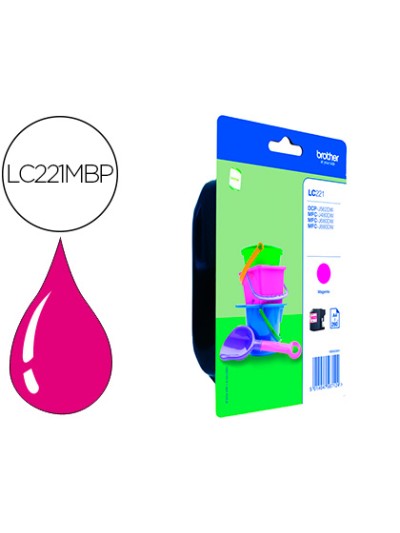 Ink-jet brother lc221m dcp-j562dw / mfc-j480dw / 680dw / 880dw magenta 260 paginas
