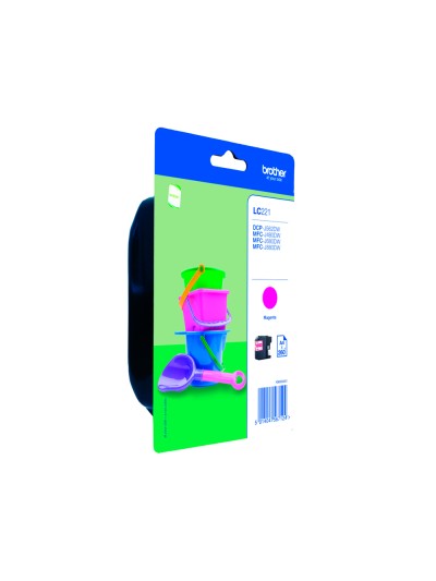 Ink-jet brother lc221m dcp-j562dw / mfc-j480dw / 680dw / 880dw magenta 260 paginas