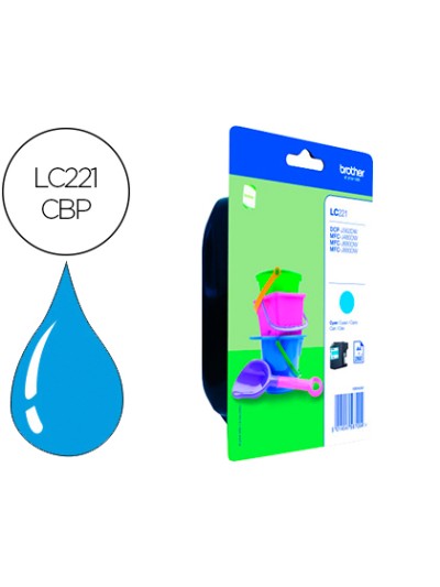 Ink-jet brother lc221c dcp-j562dw / mfc-j480dw / 680dw / 880dw cian 260 paginas