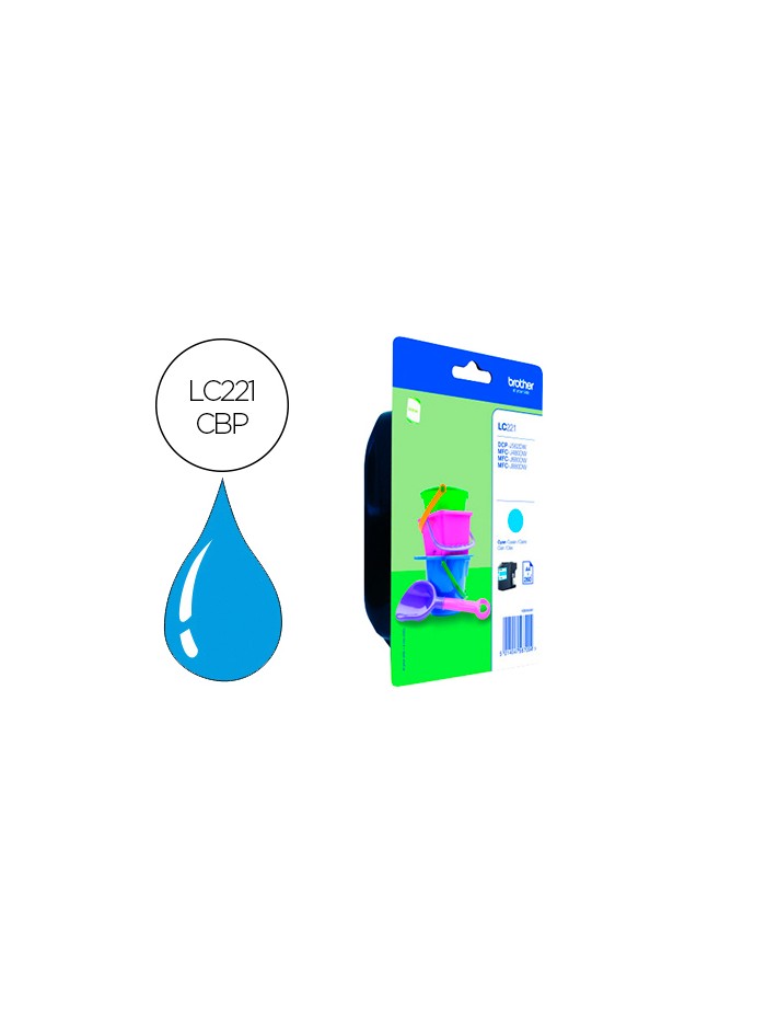 Ink-jet brother lc221c dcp-j562dw / mfc-j480dw / 680dw / 880dw cian 260 paginas Ink-jet brother lc221c dcp-j562dw / mfc-j480dw / 680dw / 880dw cian 260 paginas