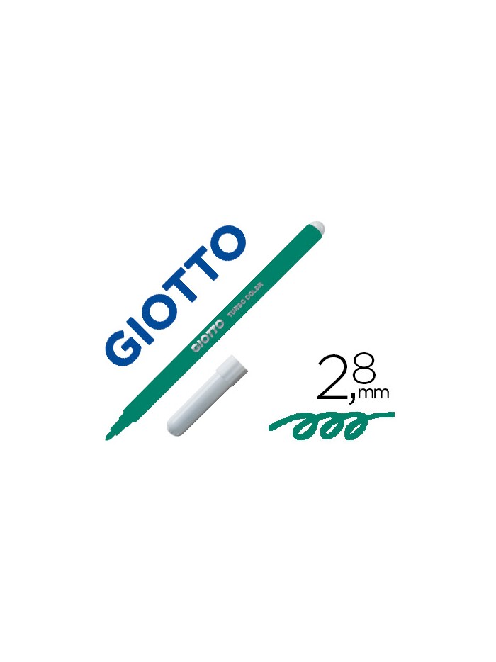 Rotulador giotto turbo color lavable con punta bloqueada unicolor verde oscuro Rotulador giotto turbo color lavable con punta bloqueada unicolor verde oscuro