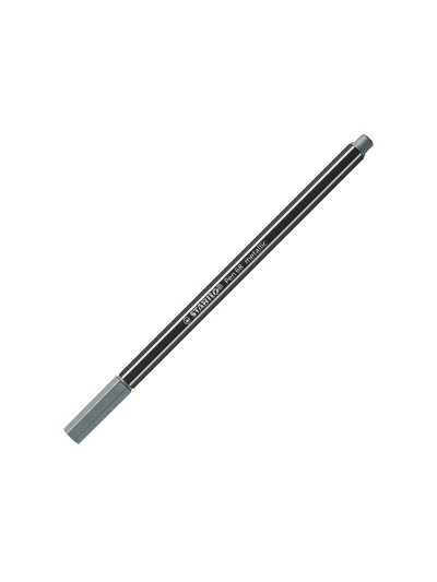 Rotulador stabilo acuarelable pen 68 metalico plata punta gruesa 1mm