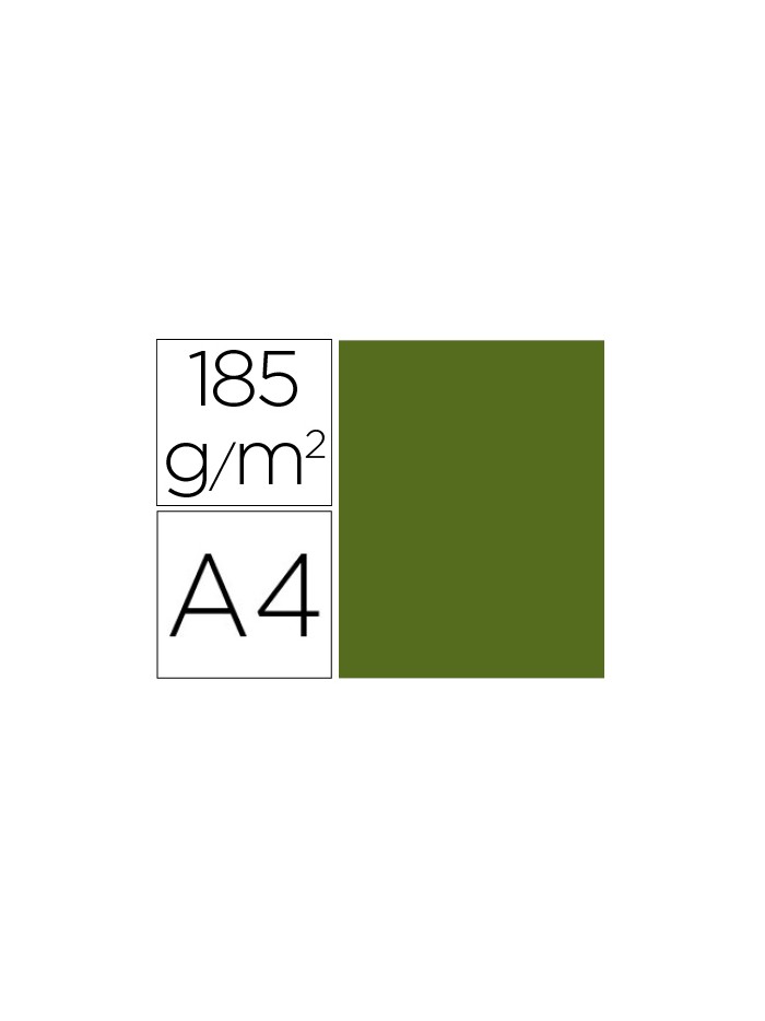 Cartulina guarro din a4 verde safari 185 gr paquete de 50 hojas Cartulina guarro din a4 verde safari 185 gr paquete de 50 hojas