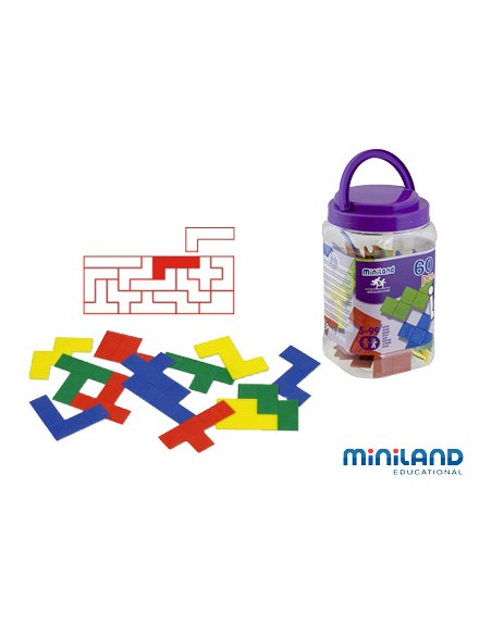 Juego didactico miniland pentominos de colores