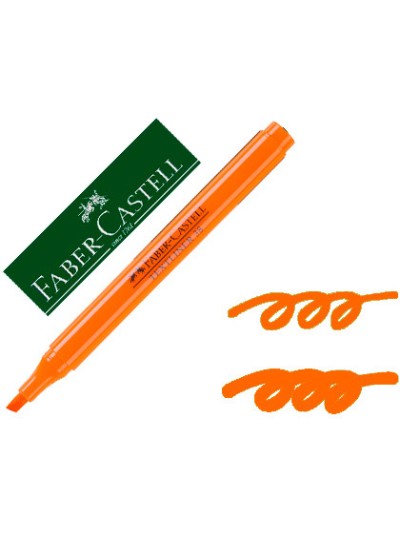 Rotulador faber fluorescente textliner 38 naranja