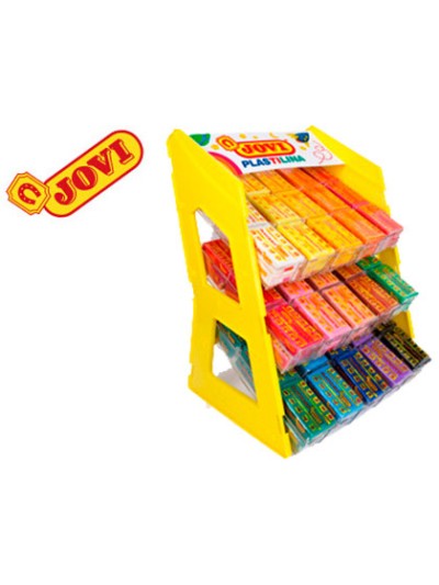 Plastilina jovi 70 expositor sobremesa 180 unidades colores surtidos