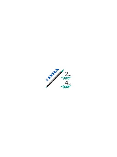 Rotulador lyra aqua brush acuarelable doble punta fina y pincel verde noche