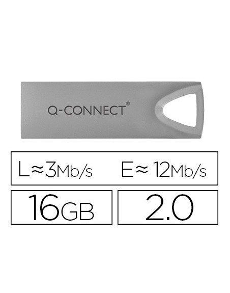 Memoria usb q-connect flash premium 16 gb 2.0