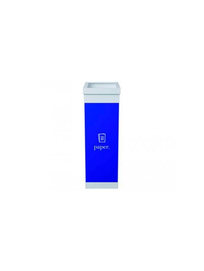 Contenedor papelera reciclaje paperflow con tapa poliestireno para papeles 60 l 76x36,3x26,3 cm