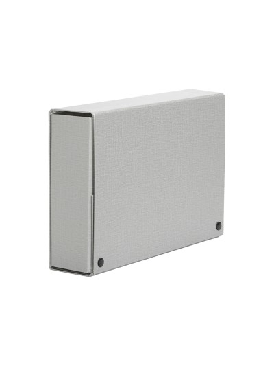 Carpeta proyectos pardo folio lomo 120 mm carton forrado gris con broche