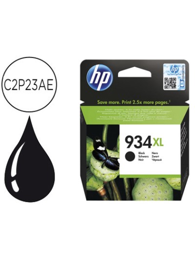 Ink-jet hp 934xl ojp 6230 6830 negro 1000 pag