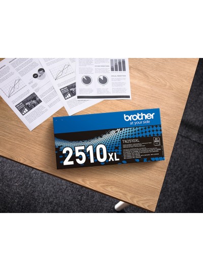 Toner brother tn2510xl mfc-l2860dwe / l2627dwe / l2400dwe negro 3000 paginas