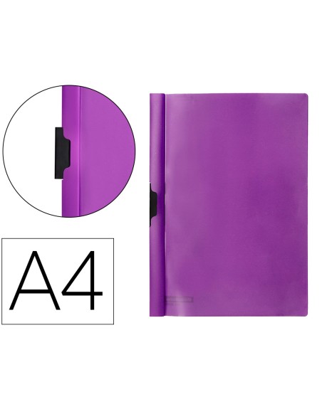 Carpeta beautone dossier pinza lateral 45306 polipropildin a4 violeta 25 h. pinza des-pack de 10 retractilado