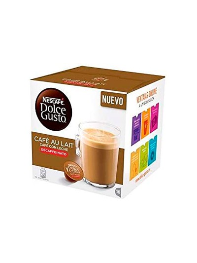 Cafe dolce gusto cafe con leche descafeinado monodosis caja de 16 unidades