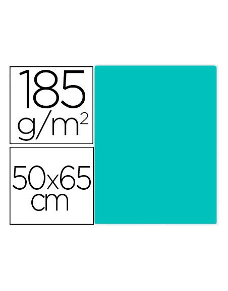 Cartulina guarro verde menta 50x65 cm 185 gr