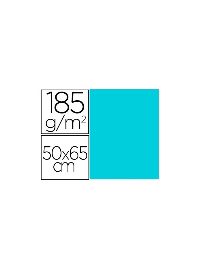 Cartulina guarro azul caribe 50x65 cm 185 gr Cartulina guarro azul caribe 50x65 cm 185 gr