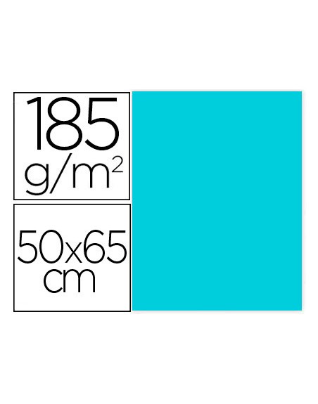 Cartulina guarro azul caribe 50x65 cm 185 gr