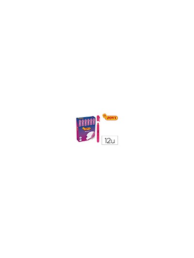Marcador de cera gel jovi fluorescente rosa caja de 12 unidades