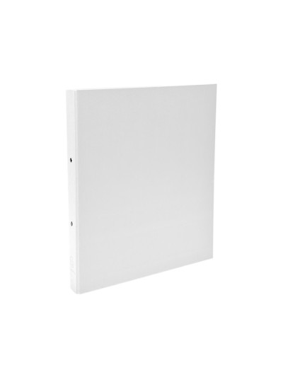 Carpeta de 2 anillas 30mm redondas exacompta din a4 carton forrado blanco