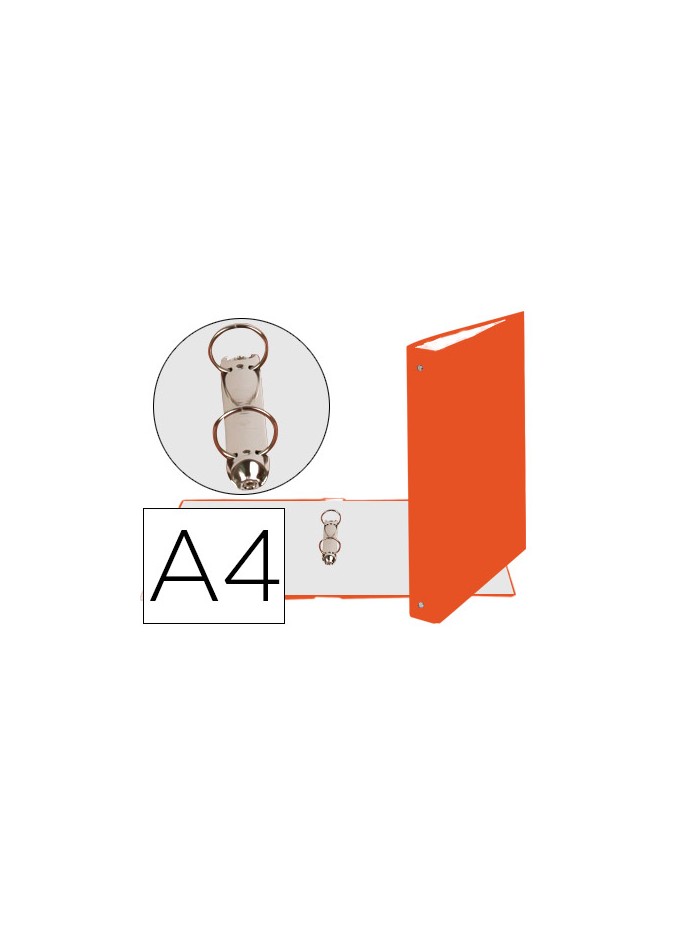 Carpeta de 2 anillas 30mm redondas exacompta din a4 carton forrado naranja Carpeta de 2 anillas 30mm redondas exacompta din a4 carton forrado naranja