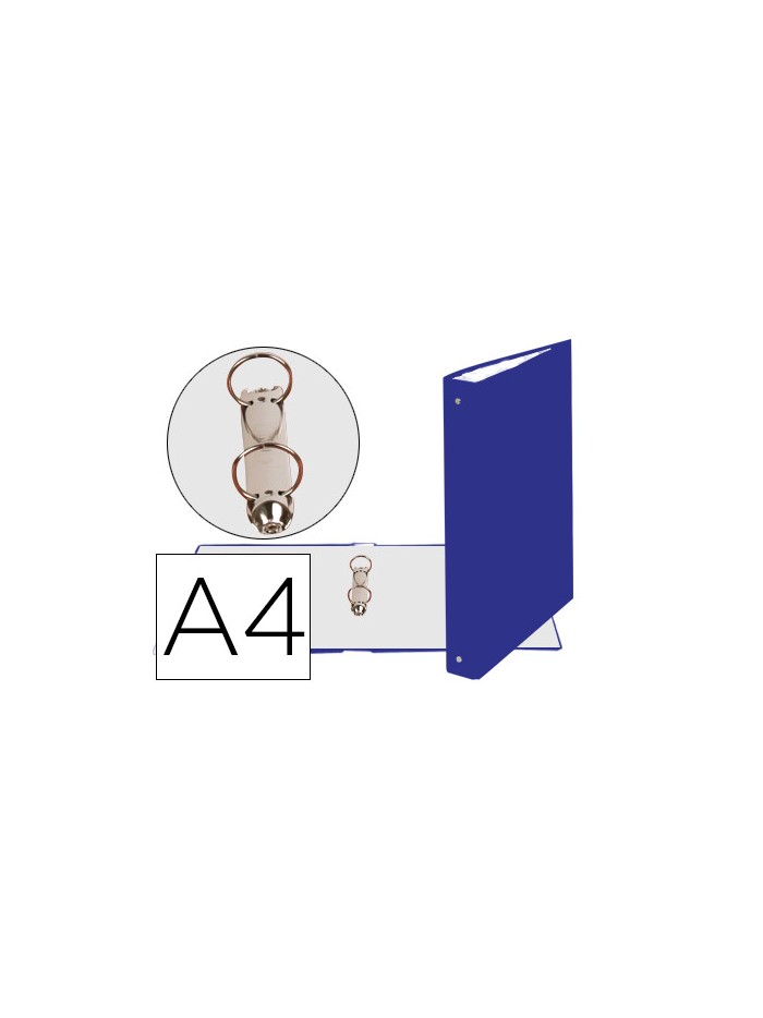 Carpeta de 2 anillas 30mm redondas exacompta din a4 carton forrado azul Carpeta de 2 anillas 30mm redondas exacompta din a4 carton forrado azul