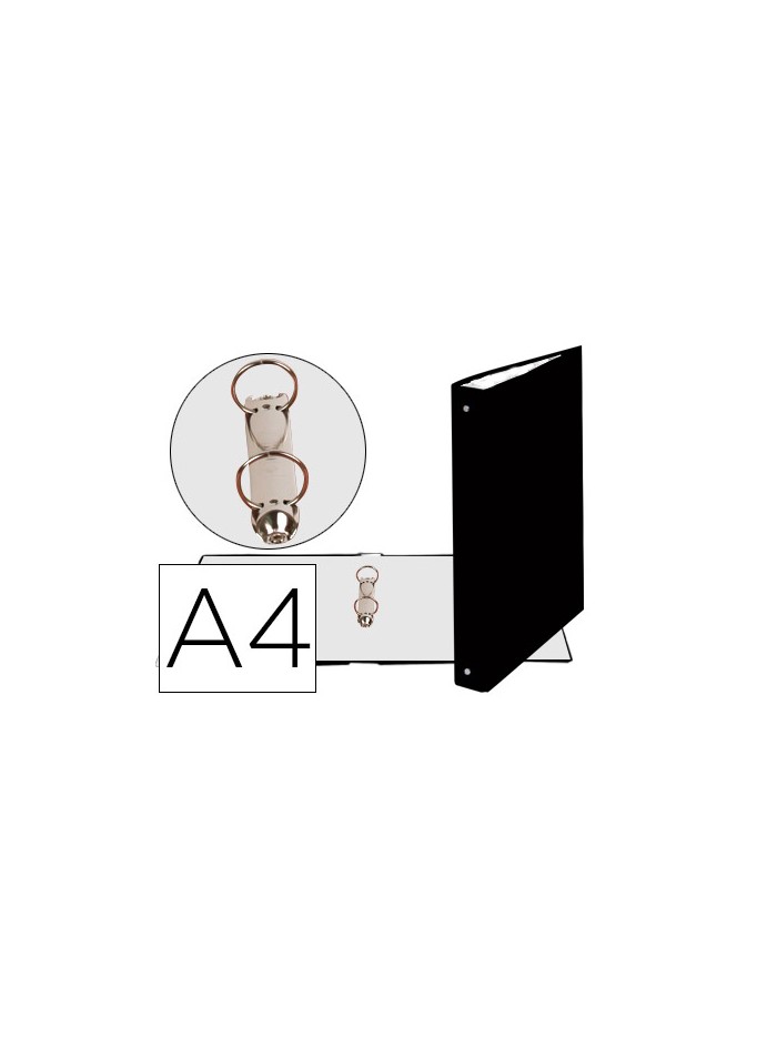Carpeta de 2 anillas 30mm redondas exacompta din a4 carton forrado negro Carpeta de 2 anillas 30mm redondas exacompta din a4 carton forrado negro