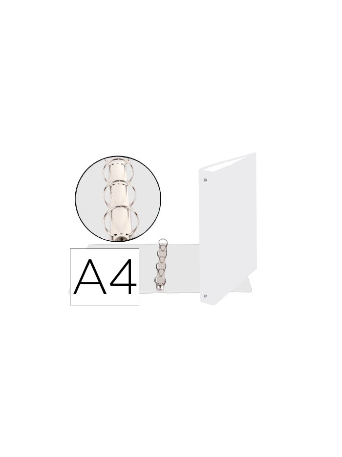 Carpeta de 4 anillas 30mm redondas exacompta din a4 carton forrado blanco Carpeta de 4 anillas 30mm redondas exacompta din a4 carton forrado blanco