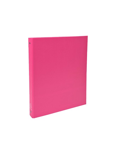 Carpeta de 4 anillas 30mm redondas exacompta a4 carton forrado rosa