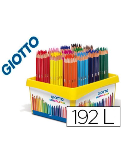 Lapices de colores giotto stilnovo school pack de 192 unidades 12 colores x 16 unidades