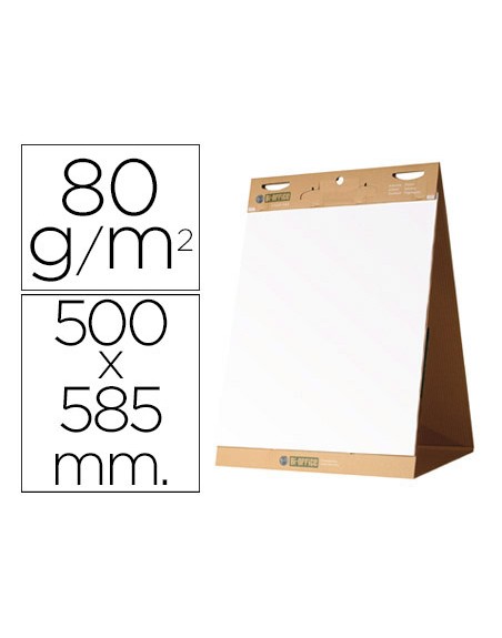 Bloc congreso bi-office liso autoadhesivo sobremesa 500x585 mm papel de 80g/m2