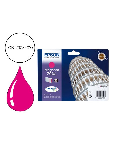 Ink-jet epson 79xl 900p wf 4630 / 4640 / 5110 / 5620 / 5690 / 5690 magenta -2.000 pag-