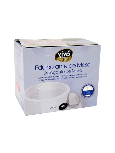 Edulcorante vivochef de facil disolucion caja de 60 sobres