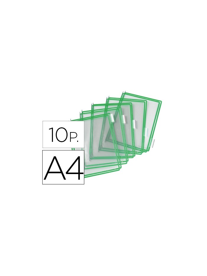 Funda para portacatalogo tarifold din a4 color verde pack de 10 unidades Funda para portacatalogo tarifold din a4 color verde pack de 10 unidades
