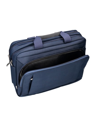 Maletin para portatil q-connect 15,5/' azul 1 asa 1 bolsillo exterior medidas 390x310x120 mm