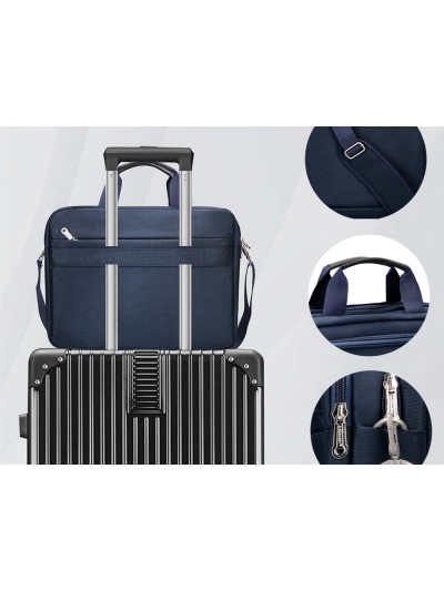 Maletin para portatil q-connect 15,5/' azul 1 asa 1 bolsillo exterior medidas 390x310x120 mm