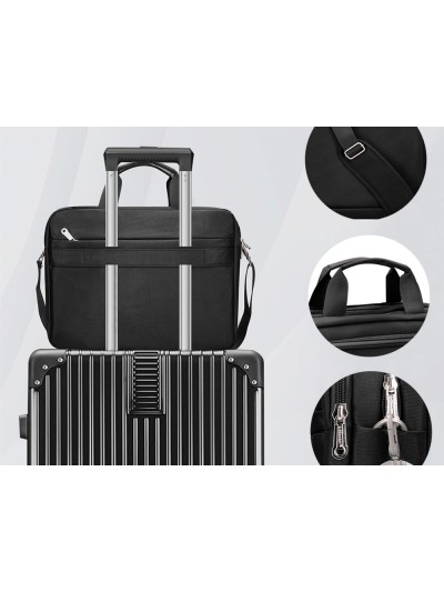 Maletin para portatil q-connect 15,5/' negro 1 asa 1 bolsillo exterior medidas 390x310x120mm