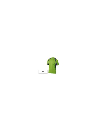 Camiseta deltaplus poliester manga corta cuello redondo tratamiento secado rapido color verde-gris talla m
