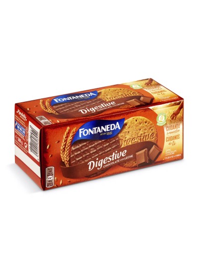 Galleta fontaneda digestive chocolate con leche fibra caja de 300 gr