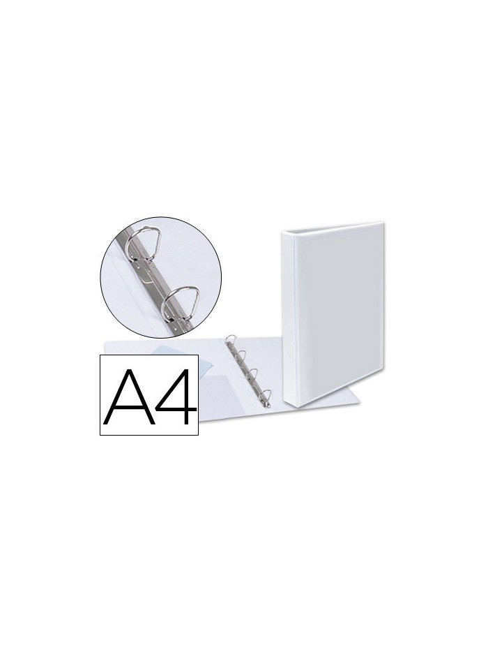 Carpeta canguro 4 anillas mixtas 25mm esselte a4 plastico blanca Carpeta canguro 4 anillas mixtas 25mm esselte a4 plastico blanca