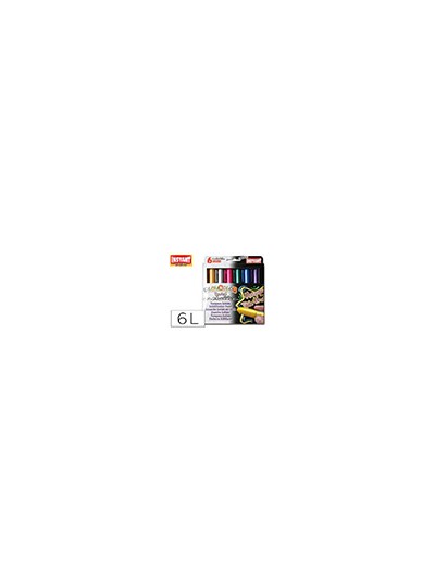 Tempera solida en barra playcolor pocket escolar caja de 6 colores metalizados
