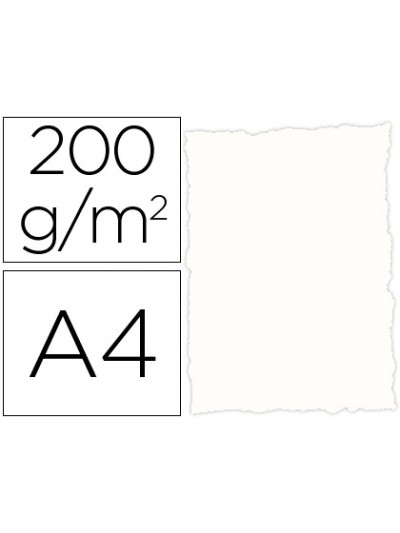 Papel pergamino din a4 troquelado 200 gr color rustico blanco paquete de 25 hojas
