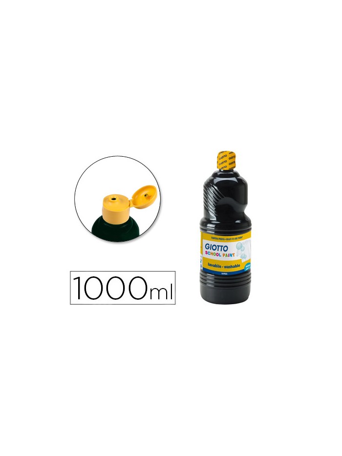 Tempera liquida giotto escolar lavable 1000 ml negra Tempera liquida giotto escolar lavable 1000 ml negra